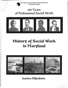 History of Social Work in Maryland