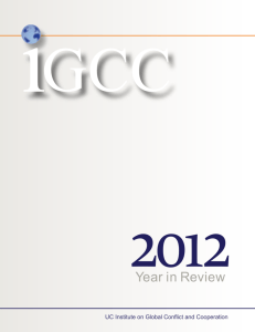 2012 Annual Report - Institute on Global Conflict and Cooperation