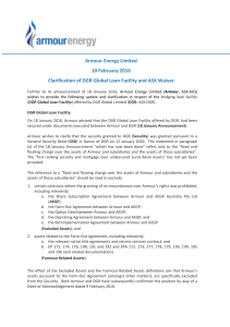 Clarification of DGR Global Loan Facility and ASX