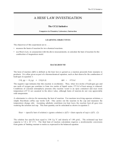 a hess' law investigation