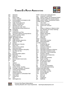 common eye report abbreviations - Teaching Students with Visual