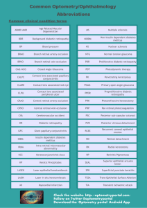 Common Optometry/Ophthalmology Abbreviations