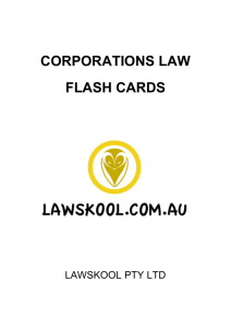 corporations law flash cards