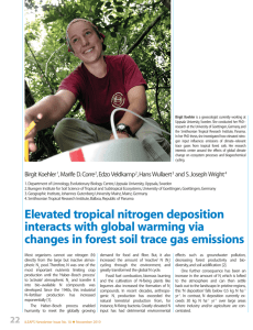 Soil nitrogen oxide and carbon dioxide emissions from a tropical