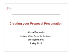 Creating your Proposal Presentation