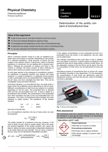C4.2.2.1 Determination of the acidity constant of bromothymol blue