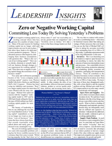 Zero or Negative Working Capital
