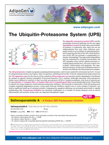 The Ubiquitin-Proteasome System (UPS)