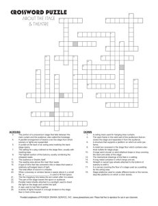 About the Stage and Theatre Crossword Puzzle