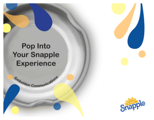 Pop Into Your Snapple Experience