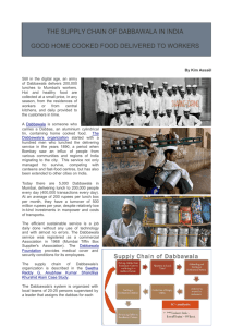 the supply chain of dabbawala in india good