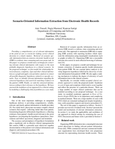 Scenario-Oriented Information Extraction from Electronic
