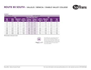 route 80 south – vallejo / benicia / diablo valley college