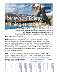 Renewable Energy training at its best. - Yukon River Inter