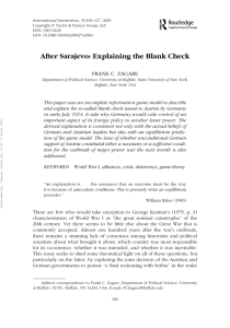After Sarajevo: Explaining the Blank Check