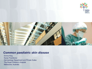 Common paediatric skin disease - Department of Education and
