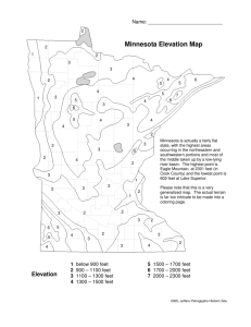 Minnesota Elevation Map