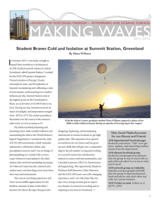 making waves2013–2014 - Atmospheric and Oceanic Sciences