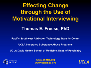 Effecting Change through the Use of Motivational Interviewing