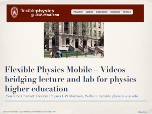 Flexible Physics Mobile – Videos bridging lecture and lab for