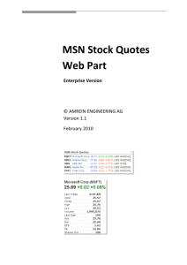 MSN Stock Quotes Web Part