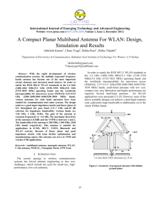 A Compact Planar Multiband Antenna For WLAN: Design