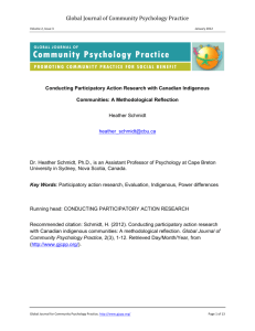 Global Journal of Community Psychology Practice