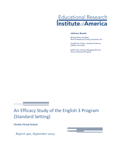 An Efficacy Study of the English 3 Program