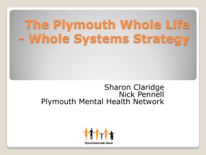 The Plymouth Whole Life - Whole Systems Strategy