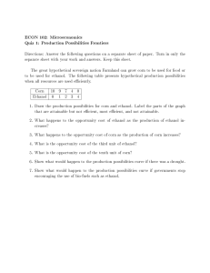 ECON 102: Microeconomics Quiz 1: Production Possibilities Frontiers