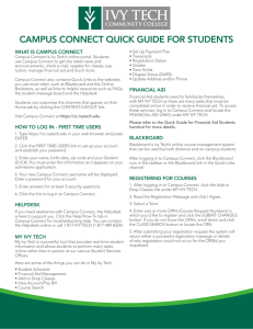 CAMPUS CONNECT QUICK GUIDE FOR STUDENTS