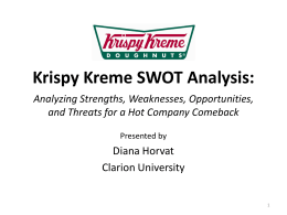What is a case analysis paper krispy kreme
