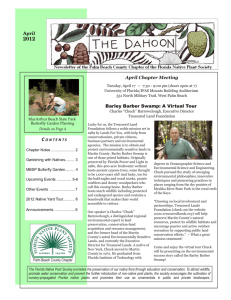 April April Chapter Meeting Barley Barber Swamp: A