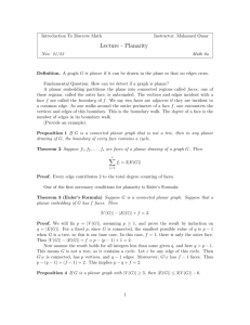 Lecture - Planarity