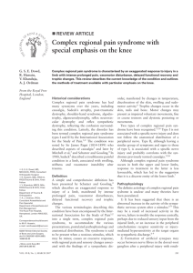 Complex regional pain syndrome with special emphasis on the knee