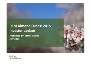 RFM Almond Funds: 2015 Investor update