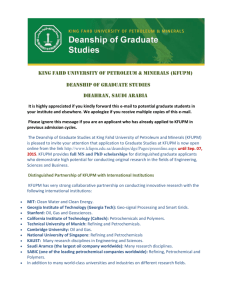 king fahd university of petroleum & minerals (KFUPM) DEANSHIP