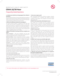 OSHA 10/30 Hour - UL Workplace Health and Safety