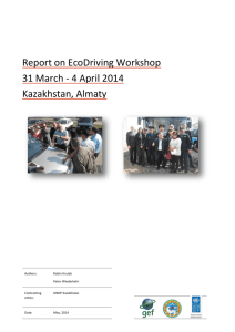 Report on EcoDriving Workshop 31 March