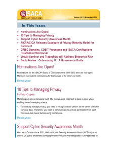 Nominations Are Open! 10 Tips to Managing Privacy Support Cyber