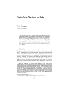 Relative Factor Abundance and Trade Peter Debaere