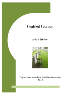 Siegfried Sassoon - University of Leicester