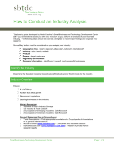 How to Conduct an Industry Analysis