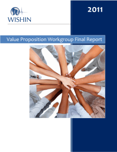 Value Proposition Workgroup Final Report