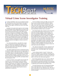 Virtual Crime Scene Investigator Training