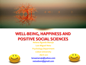 WELL-BEING, OPTIMISM AND HAPPINESS: connecting physical