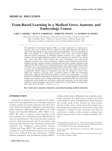 Team-based learning in a medical gross anatomy and embryology