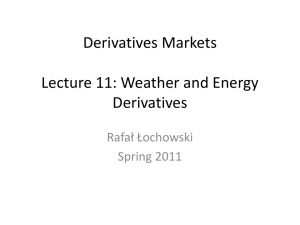 weather and energy derivatives