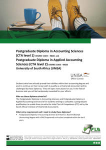 Postgraduate Diploma in Accounting Sciences Postgraduate