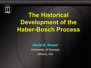 The Historical Development of the Haber